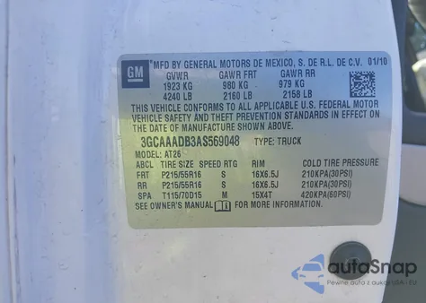 2010 Chevrolet Hhr Panel Ls from USA, damaged, VIN 3GCAAADB3AS569048